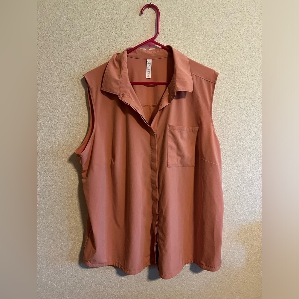 NWT Pink Stylus Tank Top Size 1X